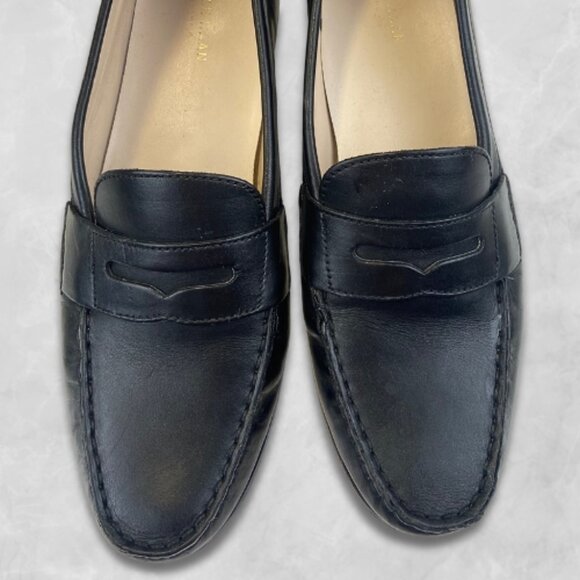 Cole Haan Pinch Traditional Penny Loafer Leather Slip On Flat Shoe Black W 9.5 - Picture 3 of 13
